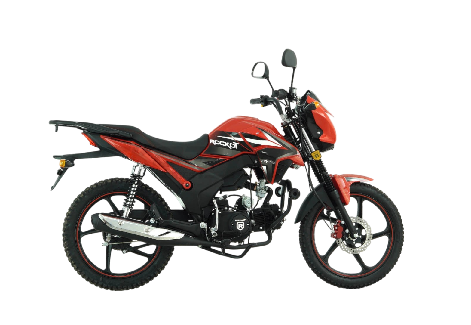 Мопед ROCKOT ALPHA CITY M-12 (красный глянцевый) pitbikemarket.ru