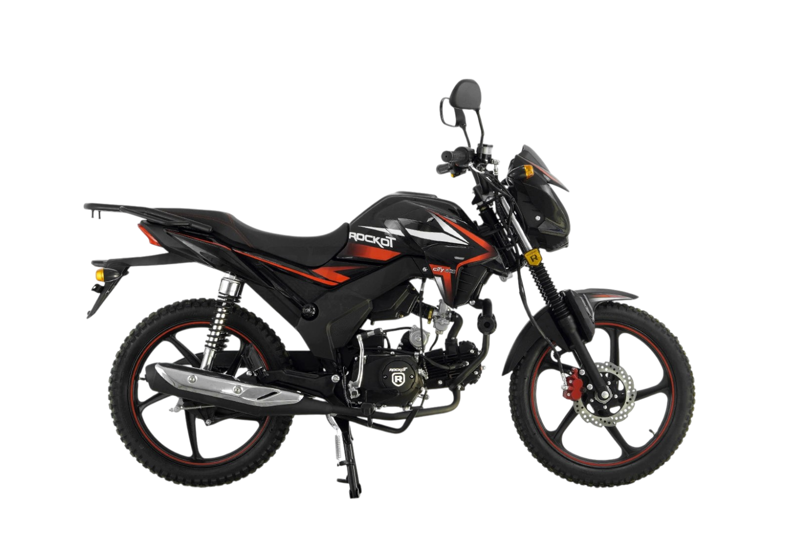 Мопед ROCKOT ALPHA CITY M-12 (черный глянцевый) pitbikemarket.ru