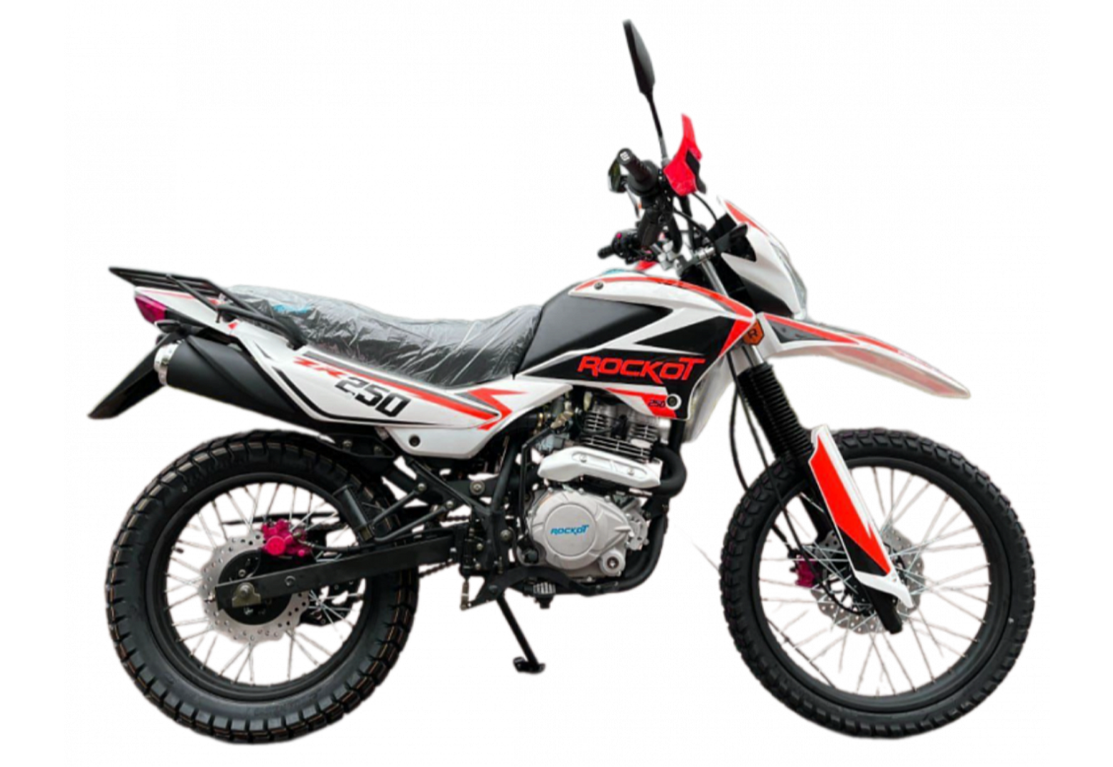 Мотоцикл эндуро ROCKOT ZR250 (белый/красный, 21/18, ЭПТС) pitbikemarket.ru