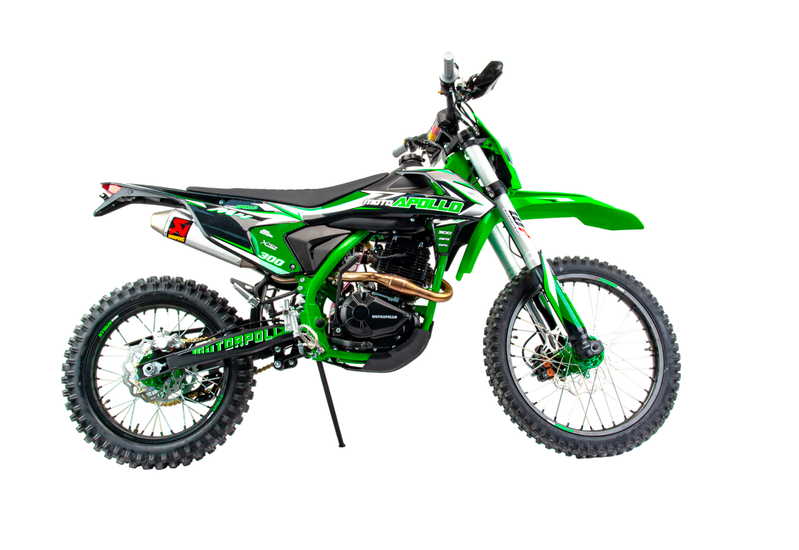 Мотоцикл Кросс Moto Apollo M4 300 (175FMM PR5) зеленый pitbikemarket.ru