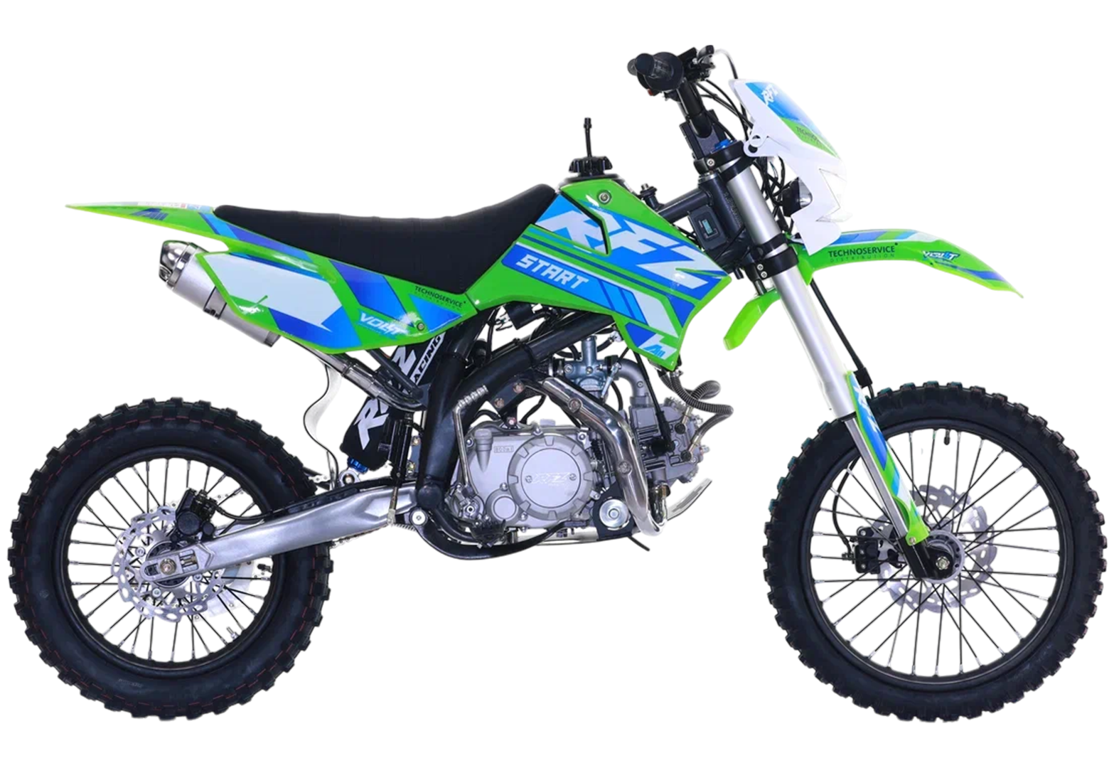 Питбайк Apollo RFZ START 150X-LE, 17/14 Зеленый pitbikemarket.ru