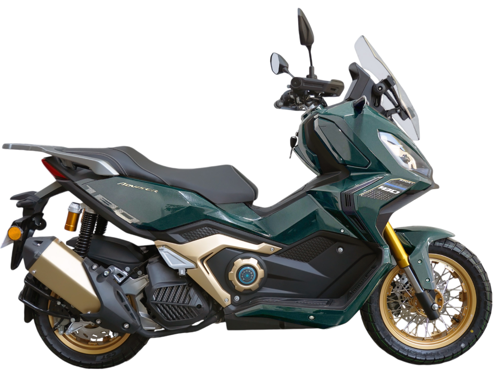 Скутер Motosuper Adviser 180 Green (зеленый) + Gold rims pitbikemarket.ru
