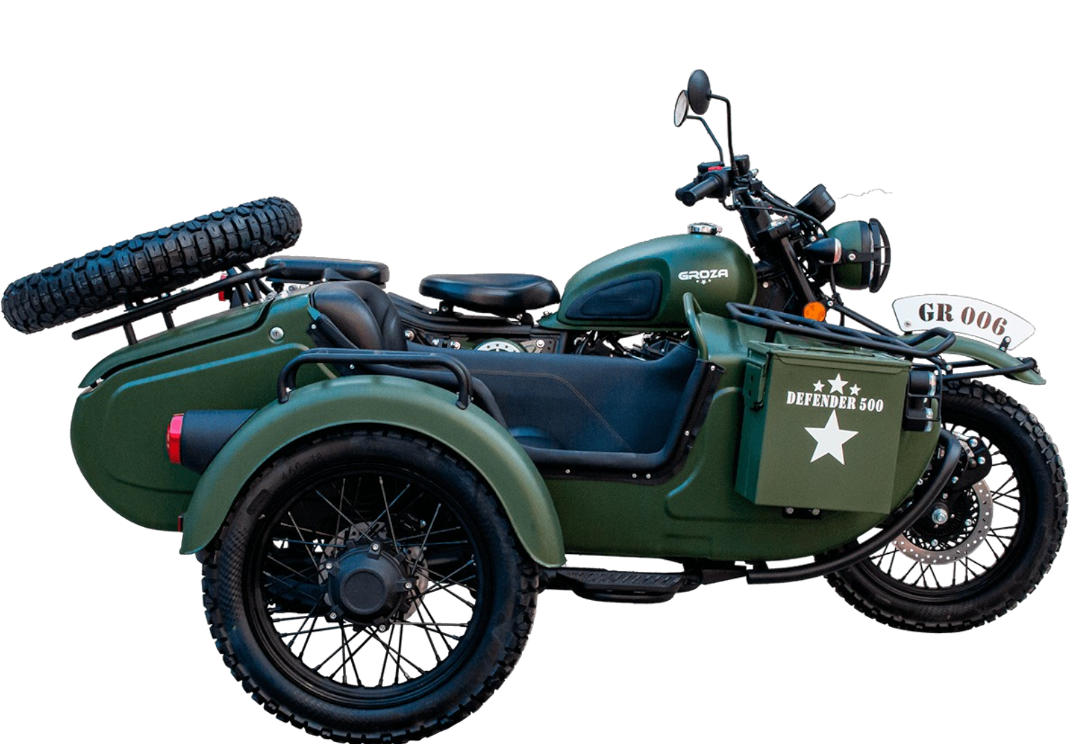 Мотоцикл с коляской GROZA DEFENDER 500 (4T EFI) ПТС pitbikemarket.ru