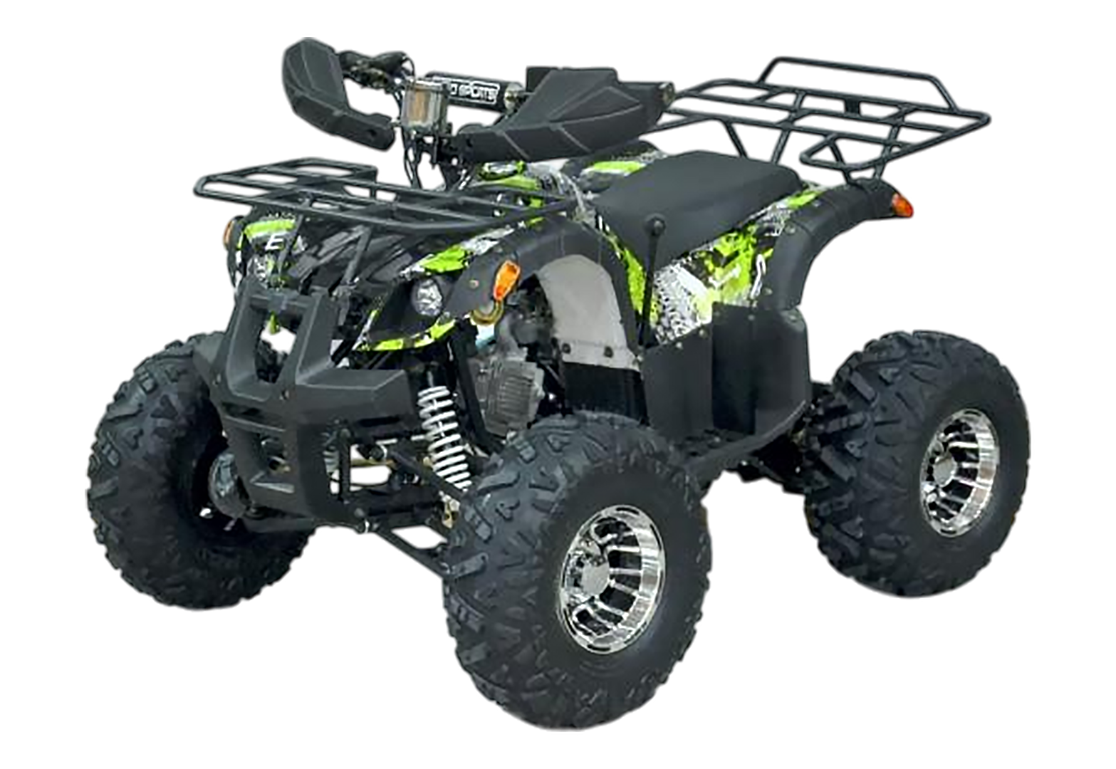 Квадроцикл Grizzly 125 черно-зеленый камуфляж (Без ПСМ) pitbikemarket.ru