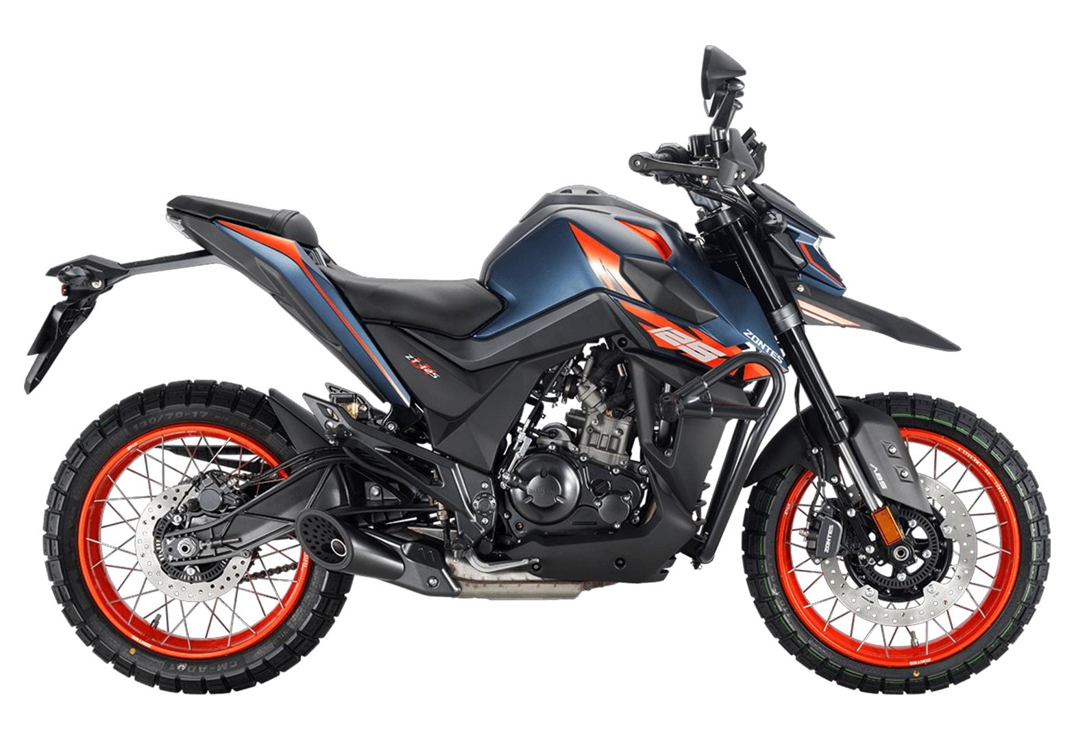 Мотоцикл ZONTES ZT200-U1 (4T ZT163ML EFI) 17/17 синий/оранжевый pitbikemarket.ru
