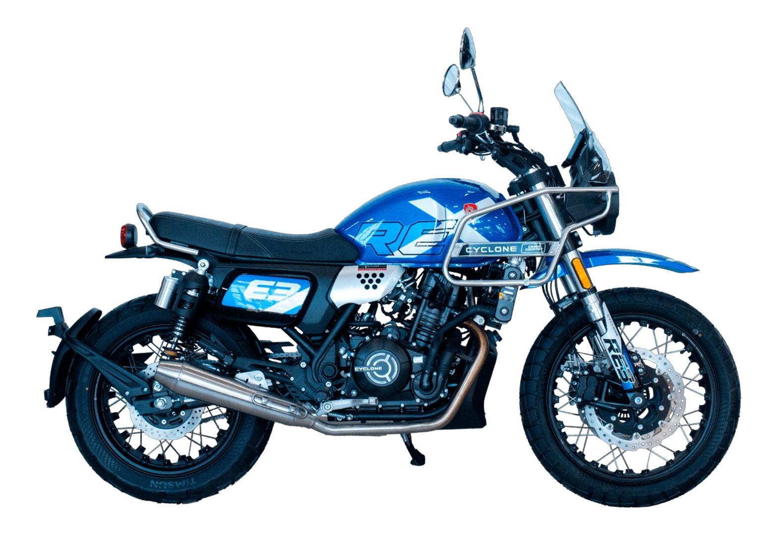 Мотоцикл CYCLONE RE3 Scrambler (SR400-A) Синий pitbikemarket.ru