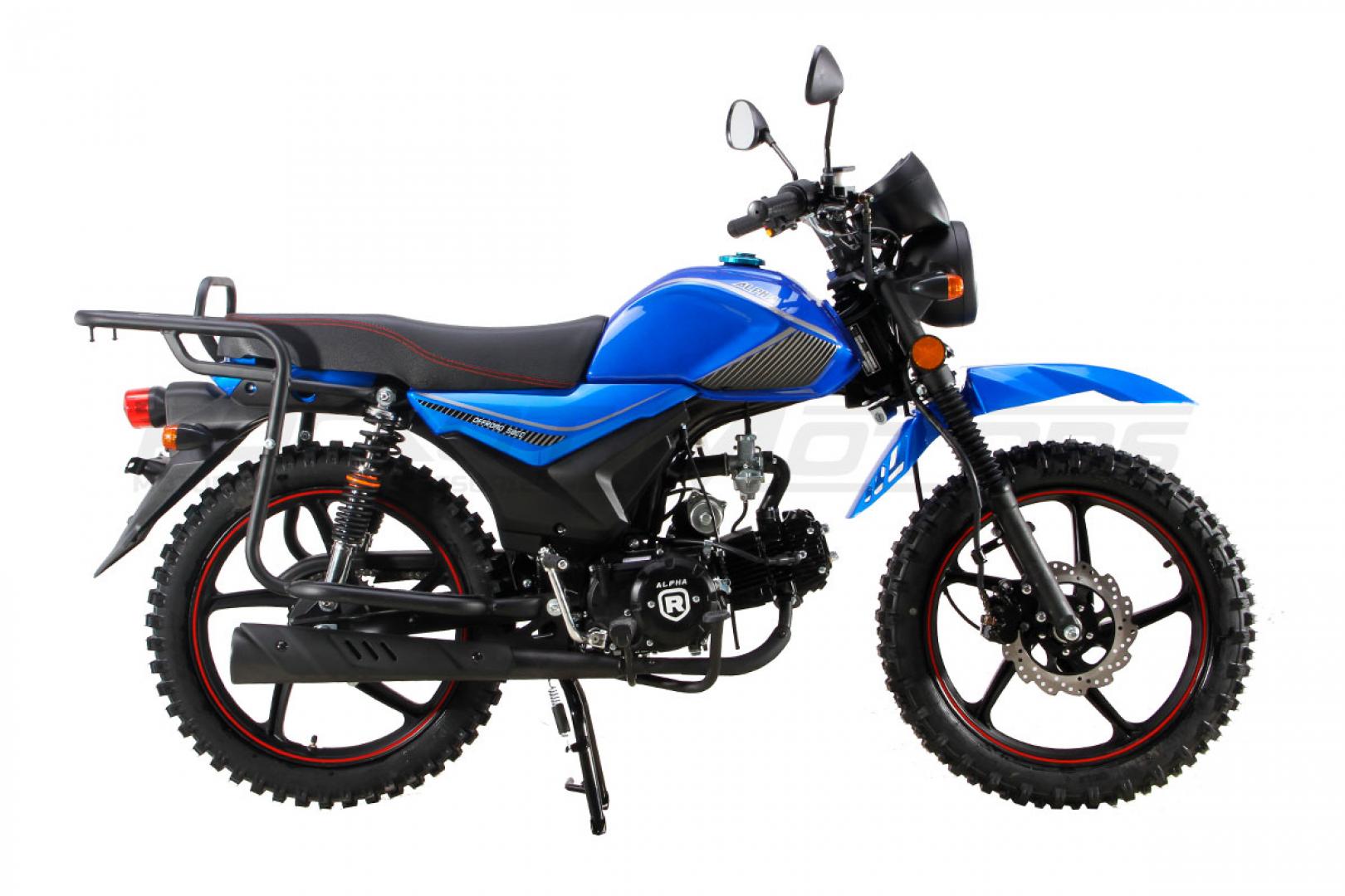 Мопед ROCKOT ALPHA OFFROAD M-11 LUX+ (LED) (синий матовый) pitbikemarket.ru