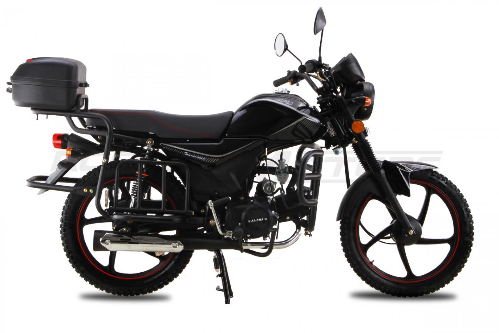 Мопед ROCKOT ALPHA TOURIST RM50-1 (черный глянцевый) pitbikemarket.ru