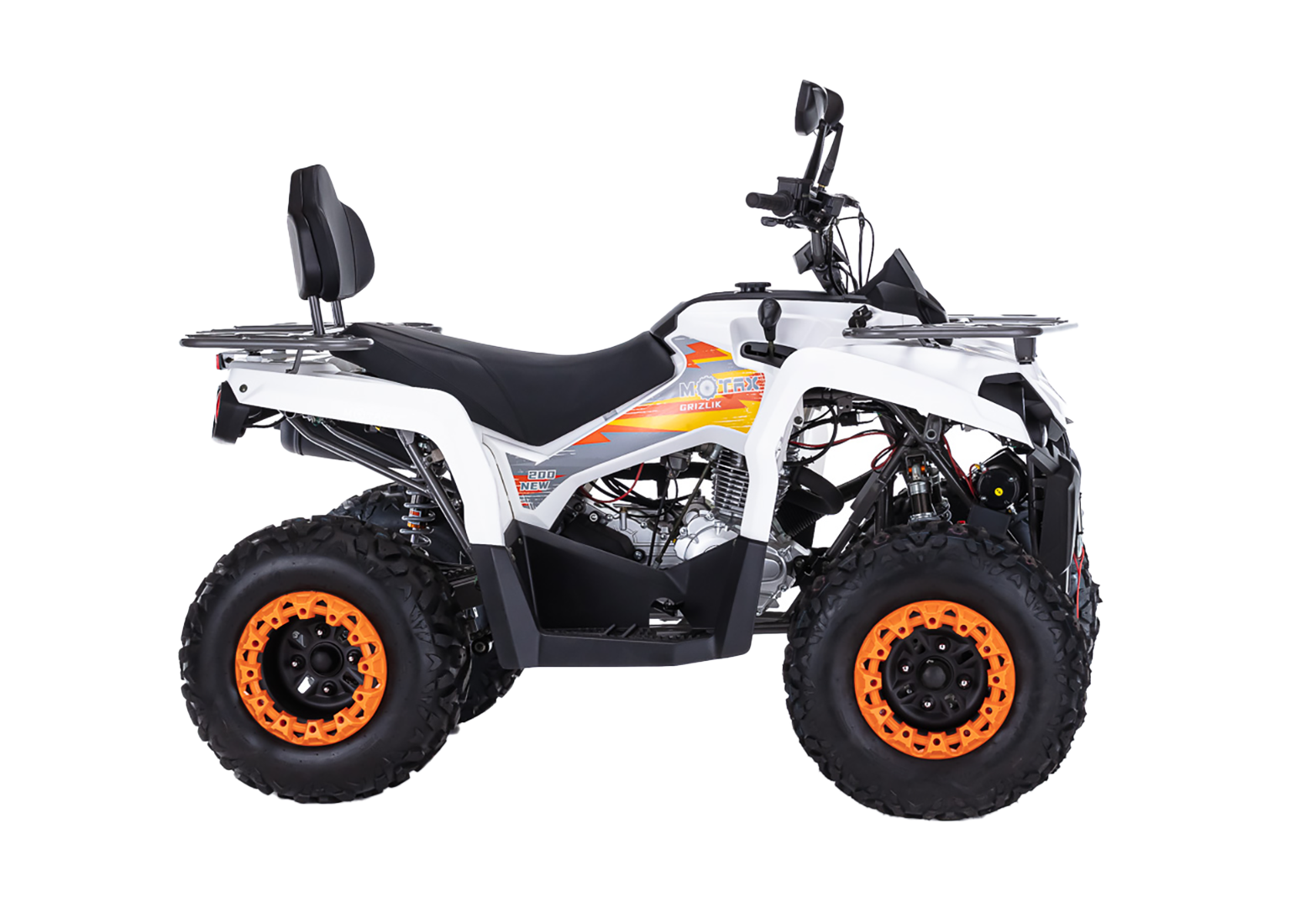 Квадроцикл MOTAX GRIZLIK 200 ULTRA черно-белый pitbikemarket.ru