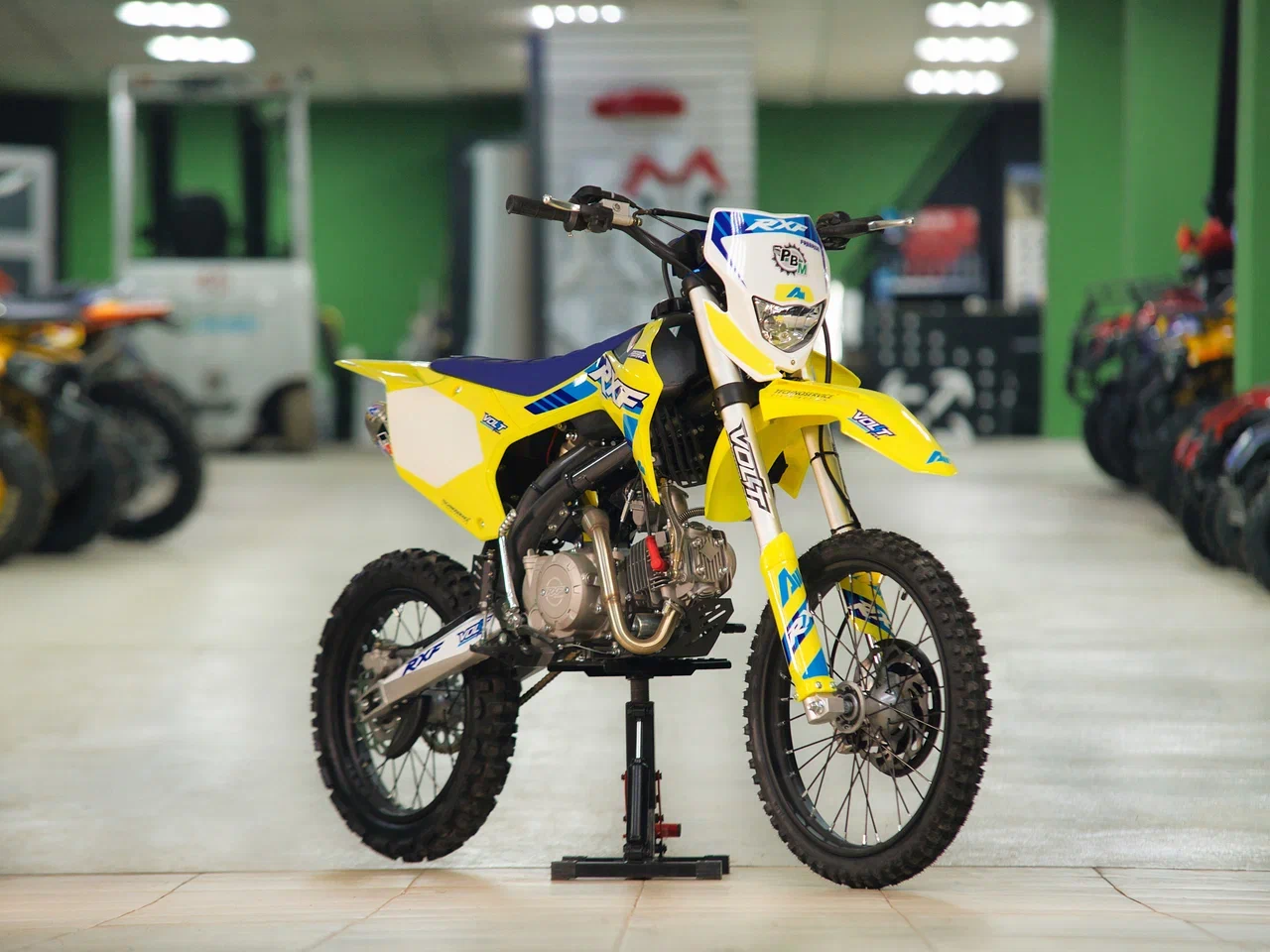 Питбайк Apollo RXF FREERIDE 150X-LE 19х16 Желтый (фара, электростартер) pitbikemarket.ru