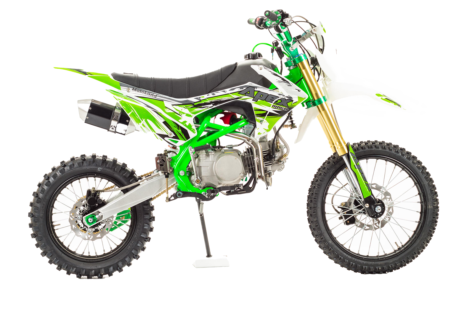Питбайк Motoland APEX140 Зеленый pitbikemarket.ru