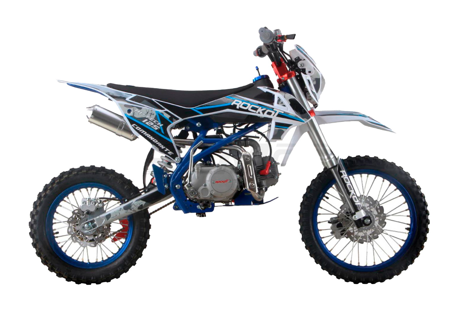 Питбайк ROCKOT HI-TECH 125 Comandante (механ. сцепл., эл. стартер, 17/14) 2023г. pitbikemarket.ru