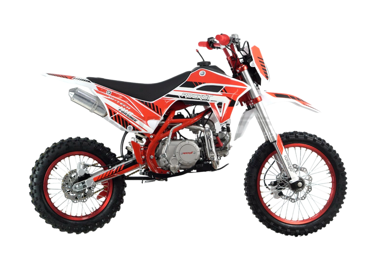 Питбайк ROCKOT HI-TECH 140 Forsage 2.0 (механ. сцепл., эл. стартер, 17/14) pitbikemarket.ru