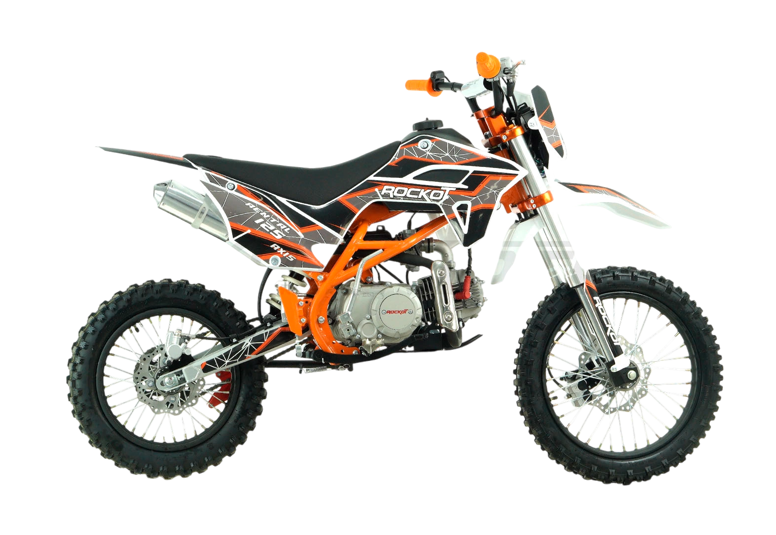 Питбайк ROCKOT RENTAL 125 Axis 2.0 (полуавтомат, без сцепления, эл. стартер, 17/14) pitbikemarket.ru