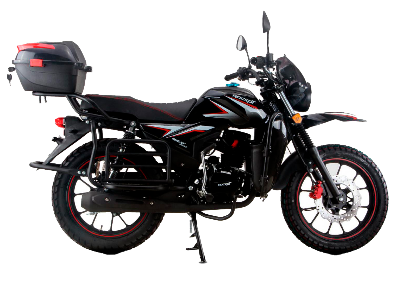 Мотоцикл дорожный ROCKOT QUEST 150 (черный глянцевый, ЭПТС) pitbikemarket.ru