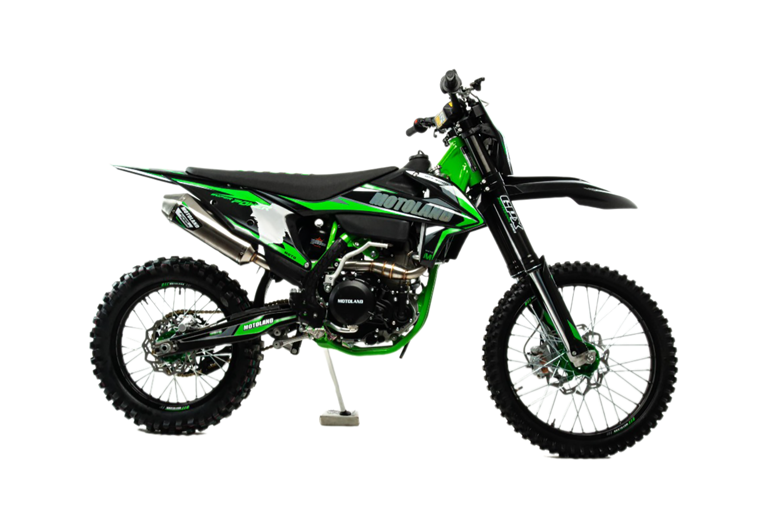 Мотоцикл Motoland FX 450 NC (194MQ) зеленый pitbikemarket.ru