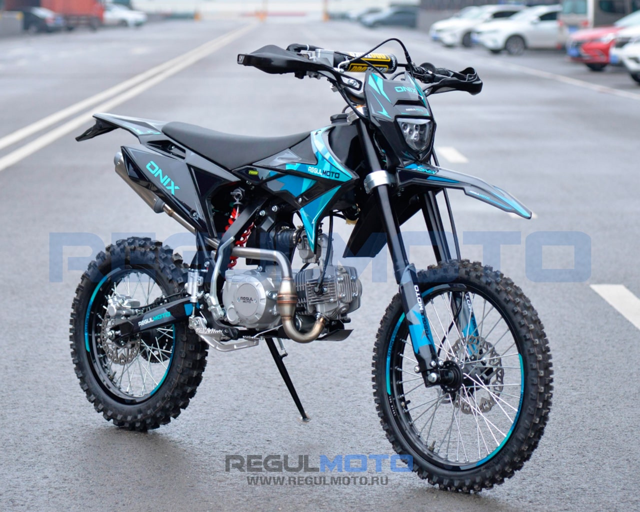 Питбайк Regulmoto ONIX 125 (Черный/синий) pitbikemarket.ru