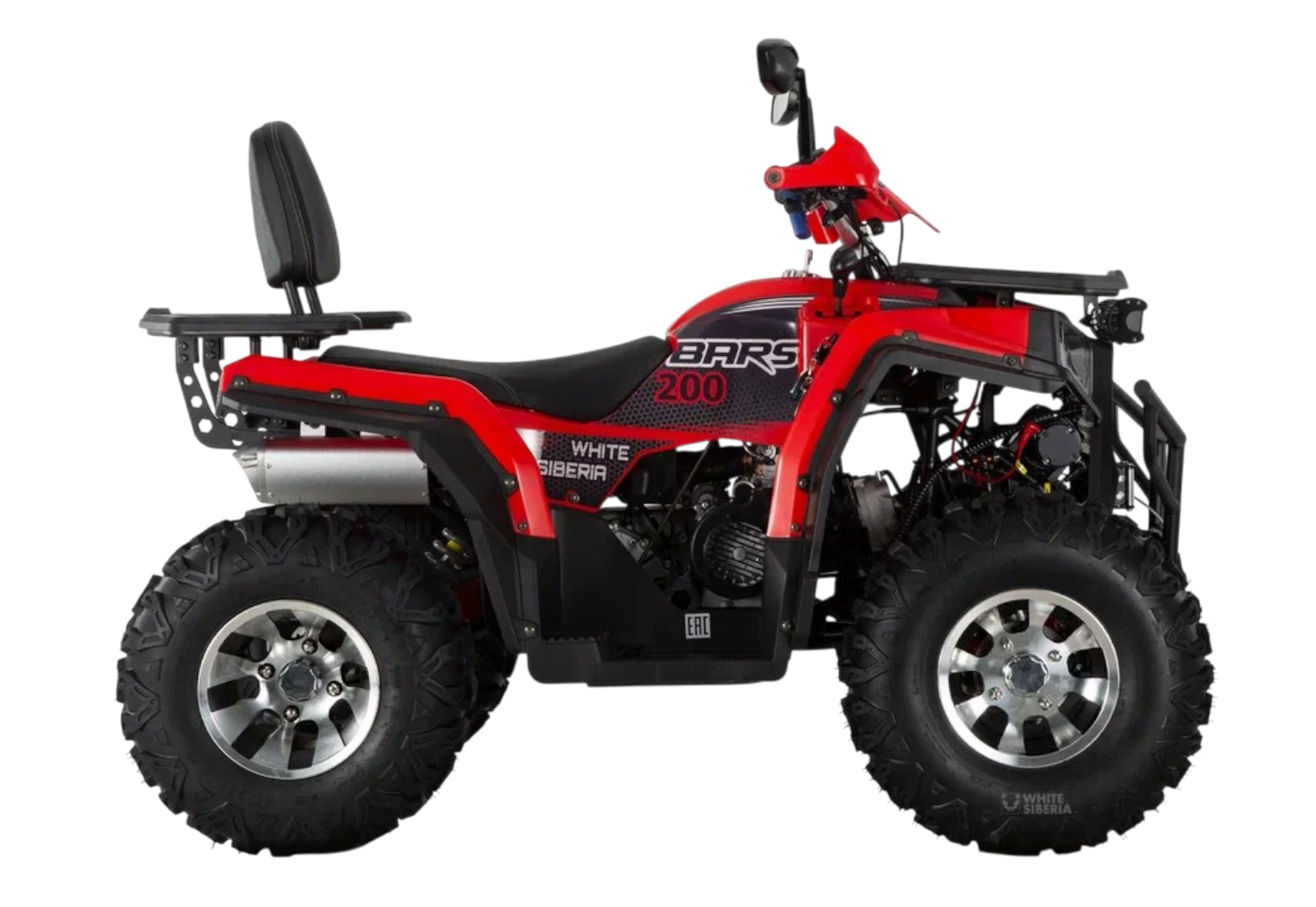 Бензиновый квадроцикл WHITE SIBERIA BARS 200CC PRO (красный) pitbikemarket.ru