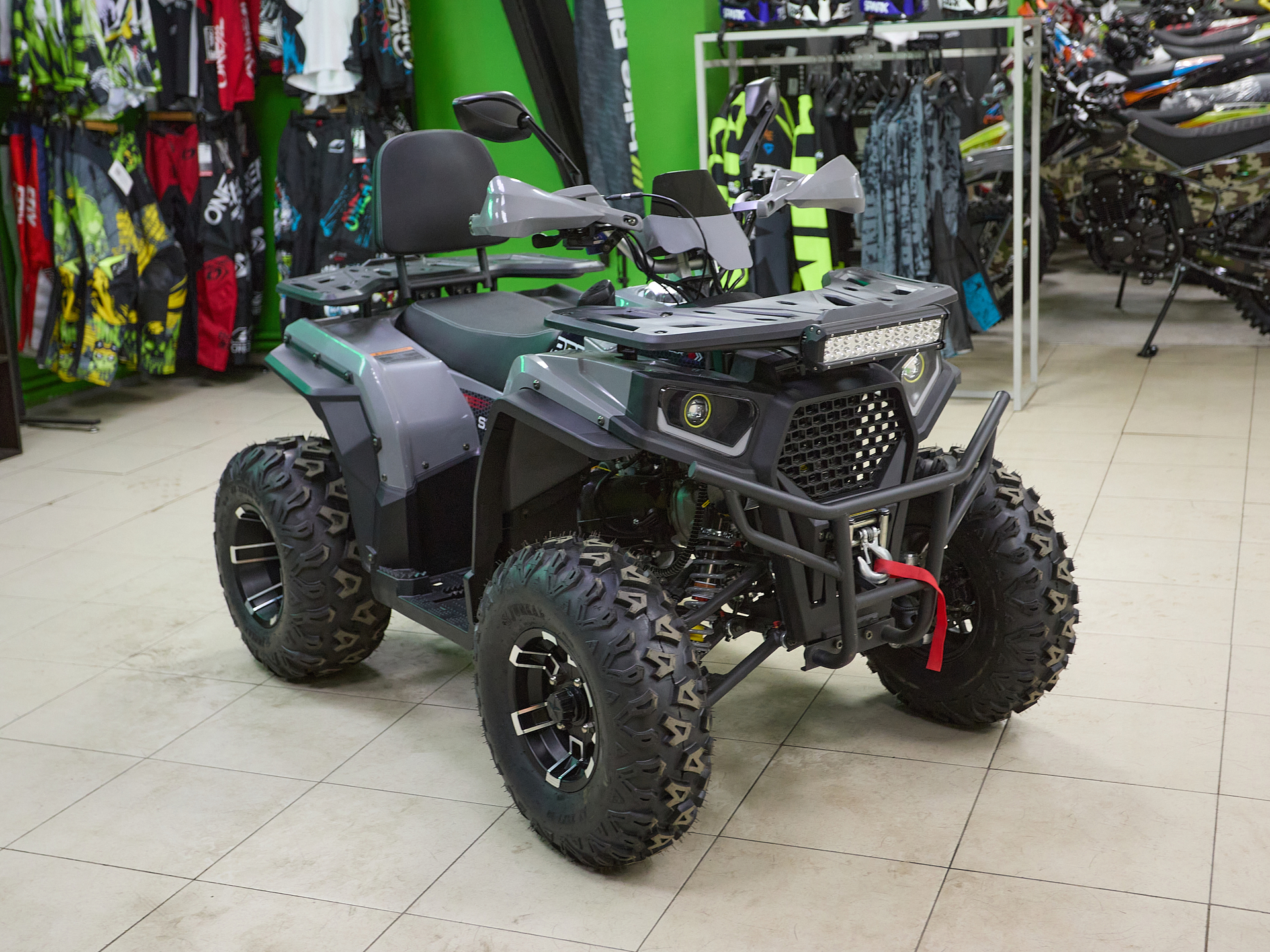 Бензиновый квадроцикл WHITE SIBERIA BARS 200CC PRO (серый) pitbikemarket.ru