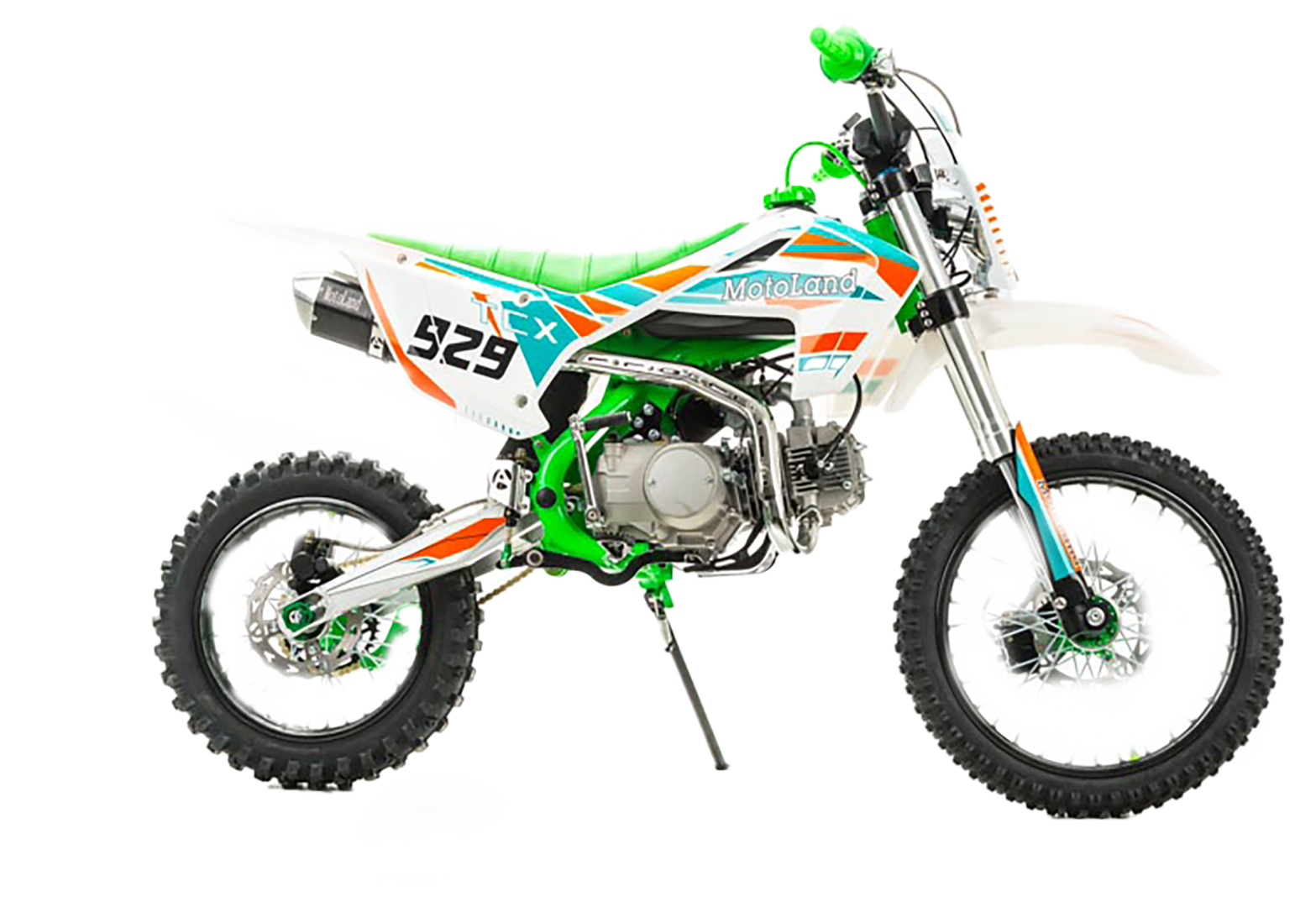 Питбайк Motoland TCX125 E 17/14 зеленый pitbikemarket.ru