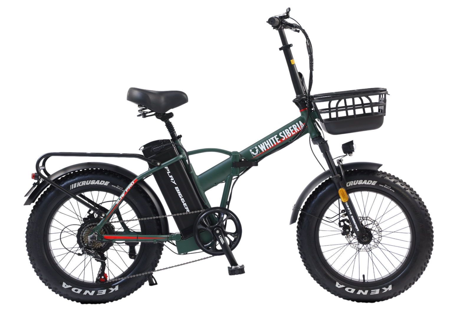 Электровелосипед WHITE SIBERIA SLAV PRO 1000W (матовый зеленый) pitbikemarket.ru