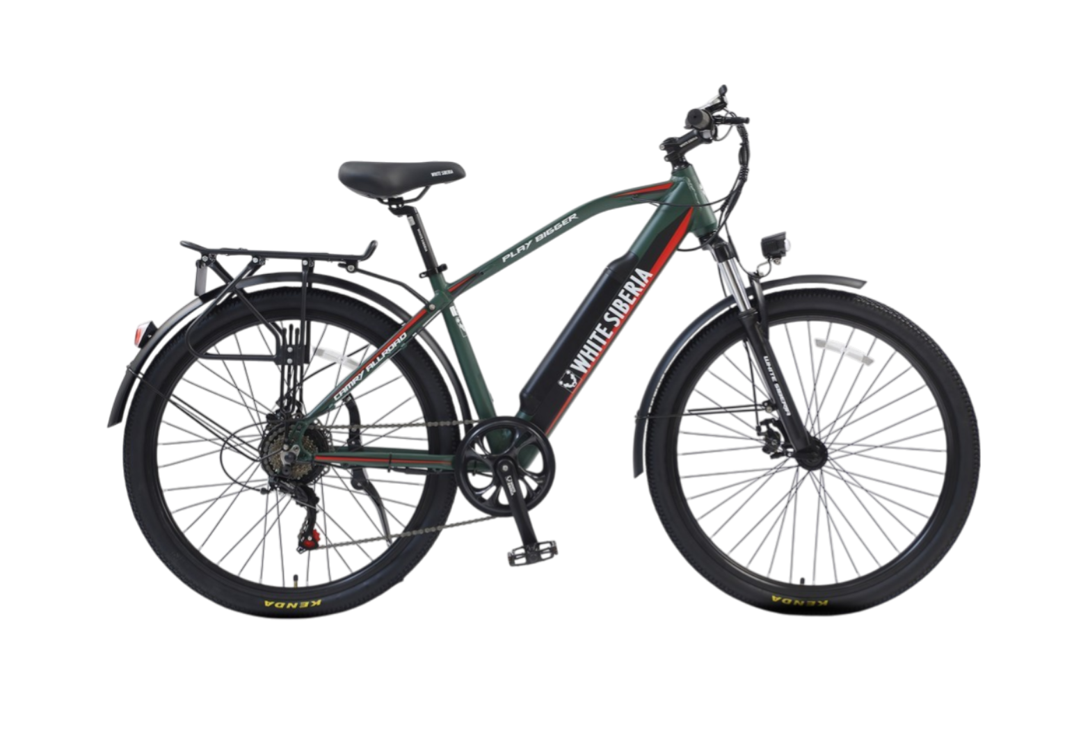 Электровелосипед WHITE SIBERIA CAMRY LIGHT 500W (матовый зеленый) pitbikemarket.ru