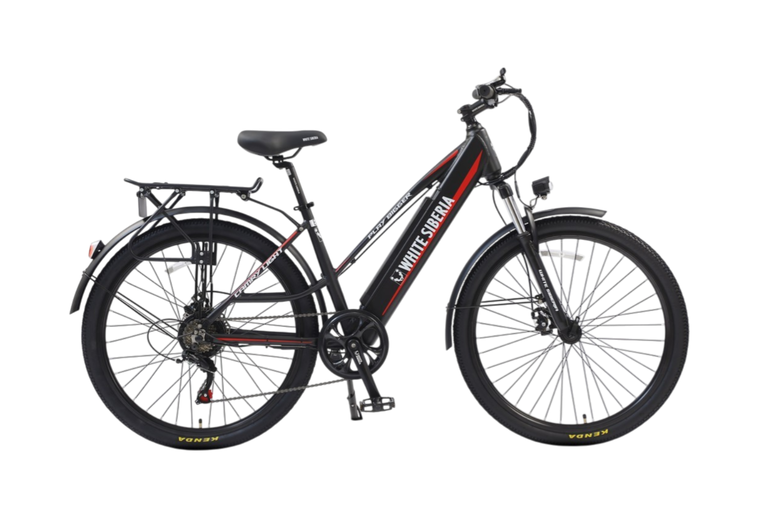 Электровелосипед WHITE SIBERIA CAMRY LIGHT 500W (матовый черный) pitbikemarket.ru