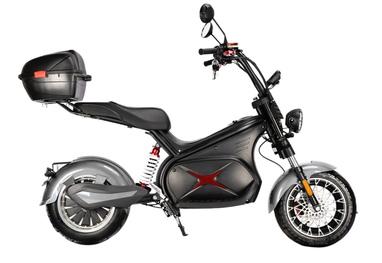 Электроскутер WHITE SIBERIA BLACK SEA (SILVER) 5000W pitbikemarket.ru