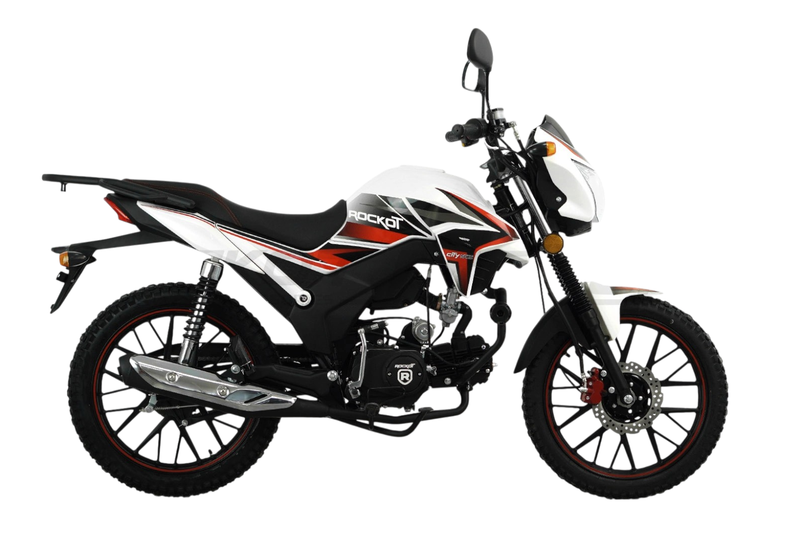 Мопед ROCKOT ALPHA CITY M-12 (белый глянцевый) pitbikemarket.ru