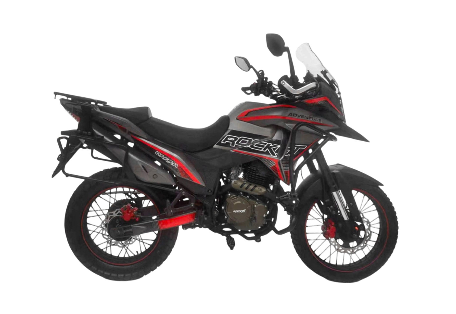 Мотоцикл турэндуро ROCKOT DAKAR ADVENTURE 2.0 (серый/красный) pitbikemarket.ru