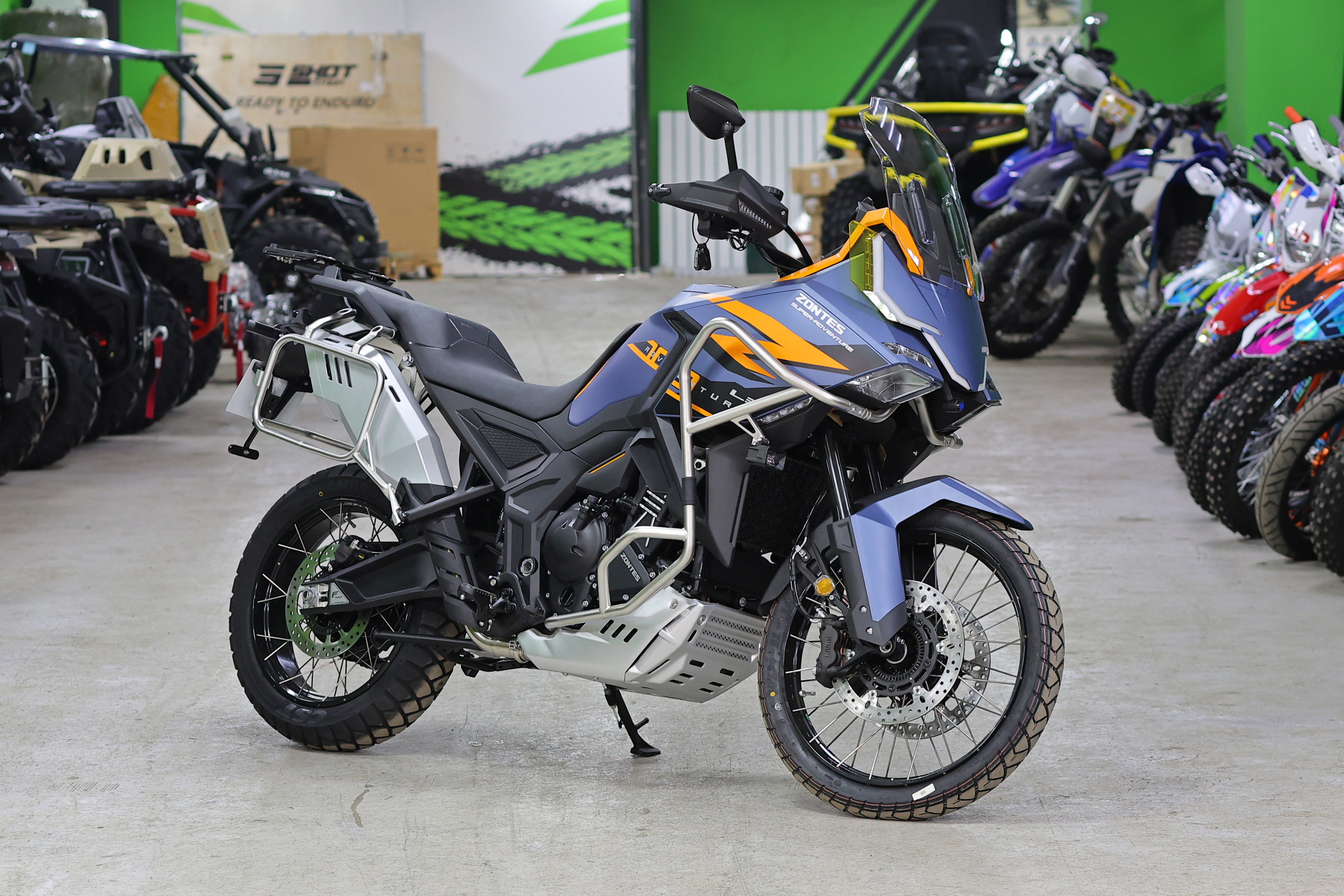 Мотоцикл дорожный турэндуро ZONTES ZT703-F TOUR (4T ZT370MU EFI) 21/18 ПТС (Синий) pitbikemarket.ru