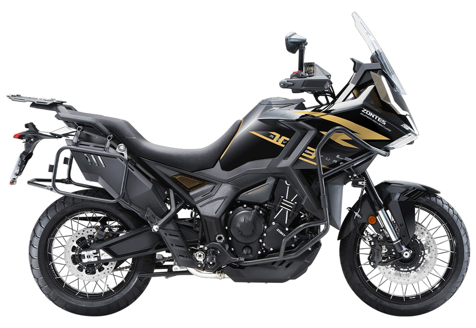 Мотоцикл ZONTES ZT703-F TOUR (4T ZT370MU EFI) 21/18 ПТС (Черный/золотой) pitbikemarket.ru