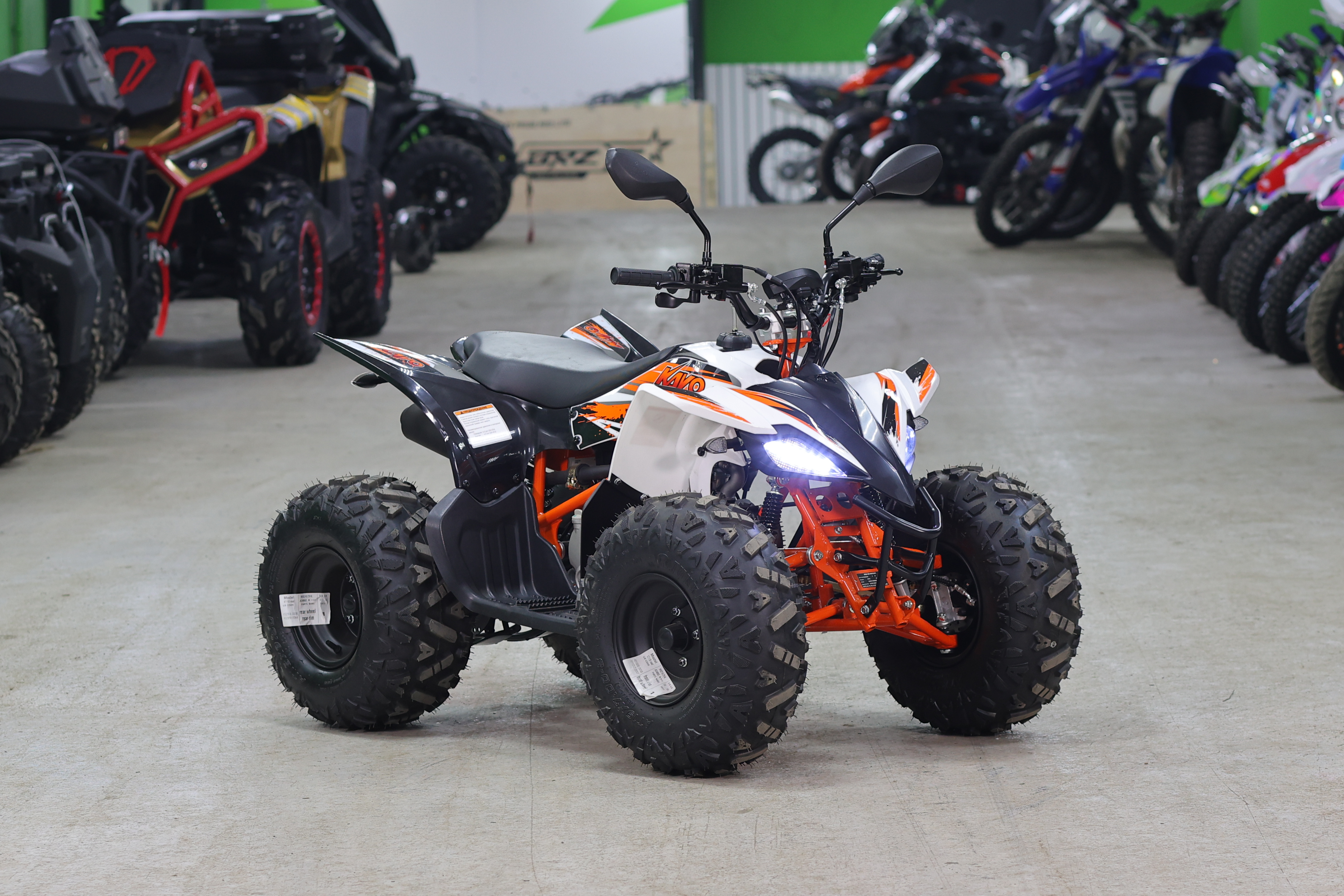 Квадроцикл KAYO AT110 (белый пластик) (ПТС) pitbikemarket.ru
