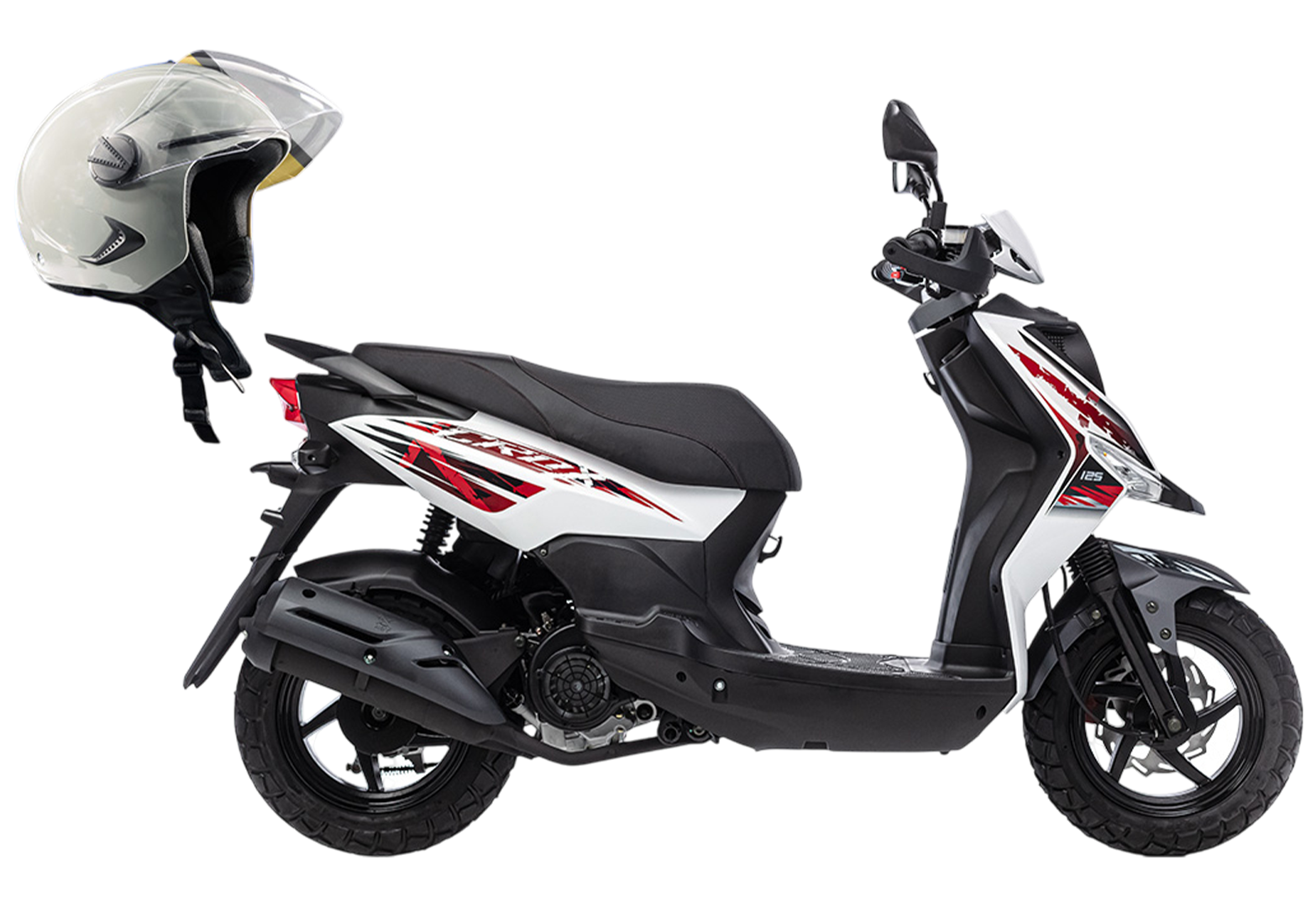 Скутер SYM CROX 125 Белый/ Матовый Темно-Серый pitbikemarket.ru