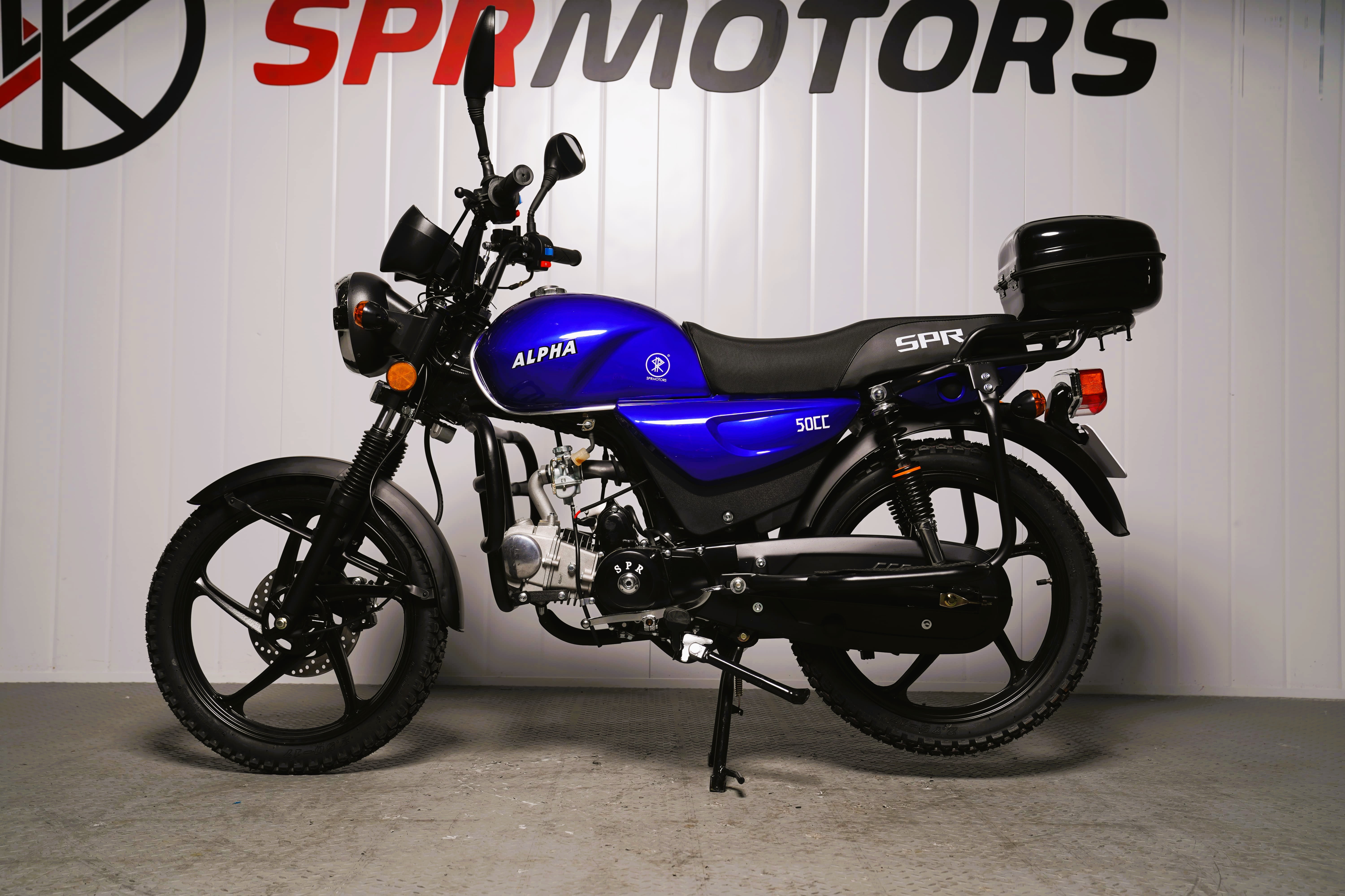 Мопед SPRMOTORS Alpha NEW (Синий) pitbikemarket.ru