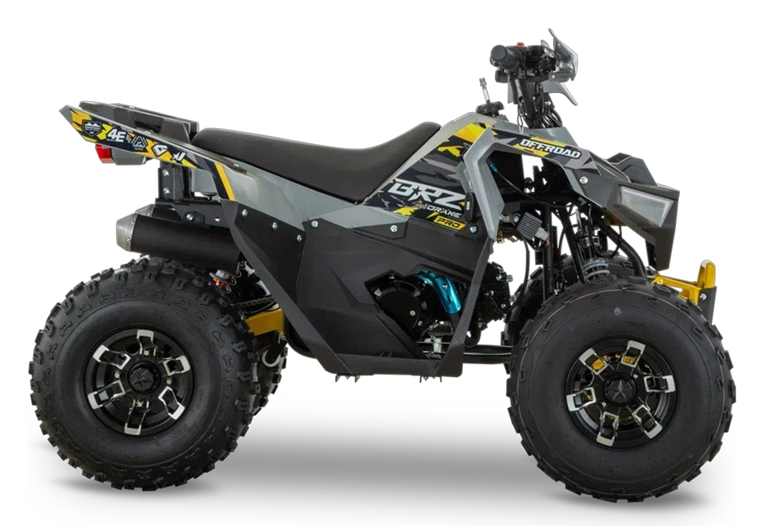 Квадроцикл BRZ Drake 125 Pro Серо-желтый pitbikemarket.ru