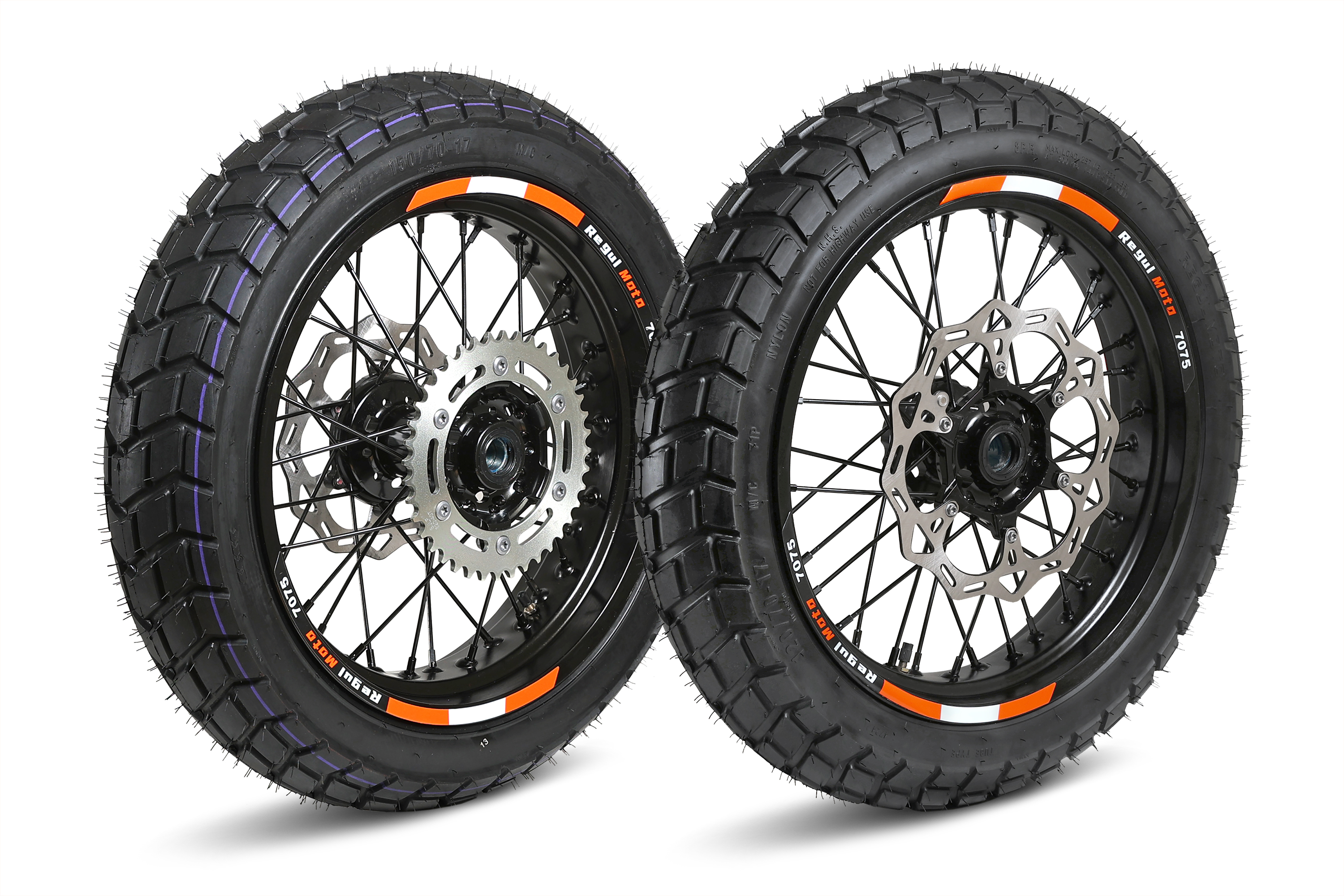 Колеса в сборе для мотоцикла МОТАРД KTM (рама K8) (диски алюминий с шиной 120/70-17, 150/70-17) Черный pitbikemarket.ru