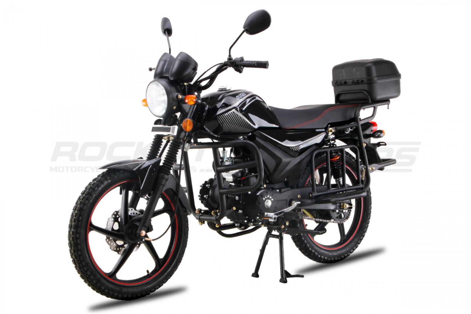 Мопед ROCKOT ALPHA TOURIST M-12 (черный глянцевый) pitbikemarket.ru
