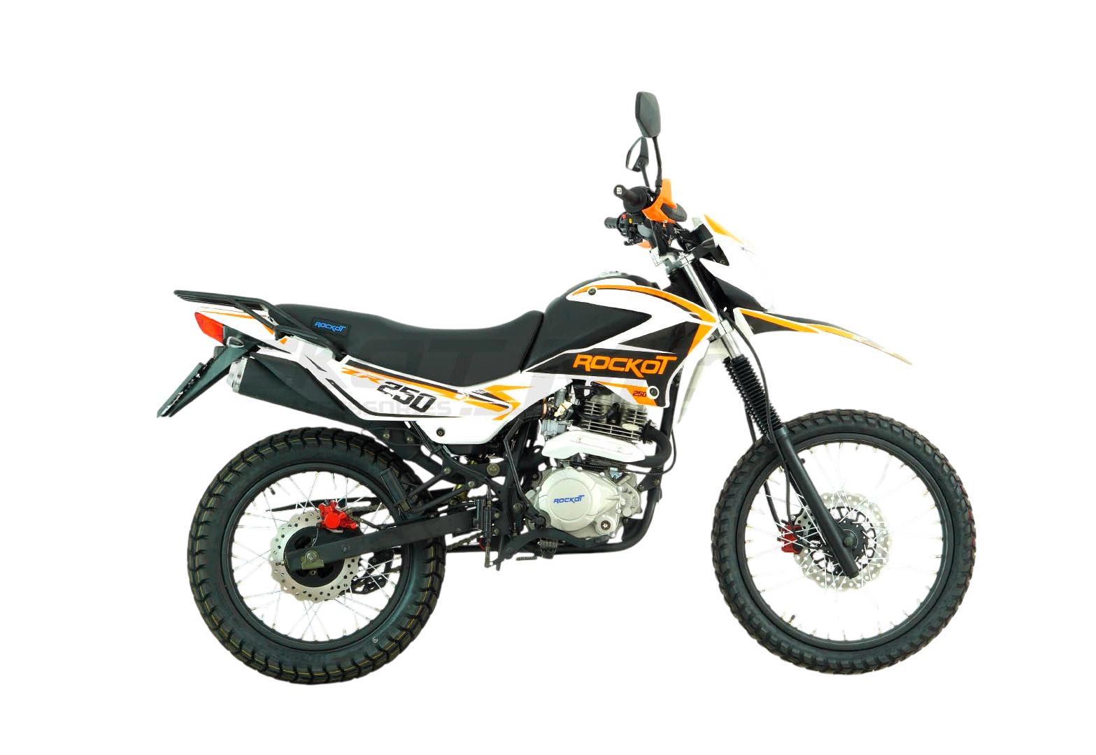 Мотоцикл эндуро ROCKOT ZR250 (белый/оранжевый, 21/18, ЭПТС) pitbikemarket.ru