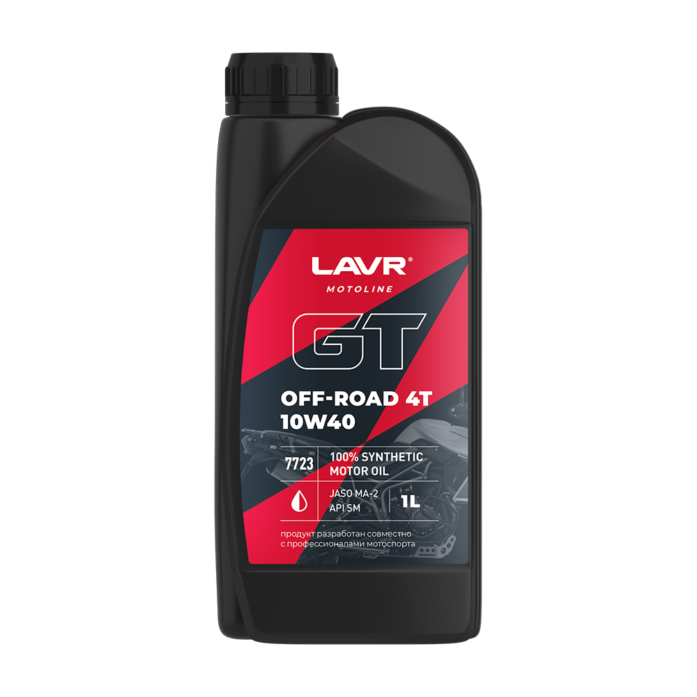 Моторное масло Lavr MOTO GT OFF ROAD 4T 10W-40 (Синтетика)(1 л.) pitbikemarket.ru