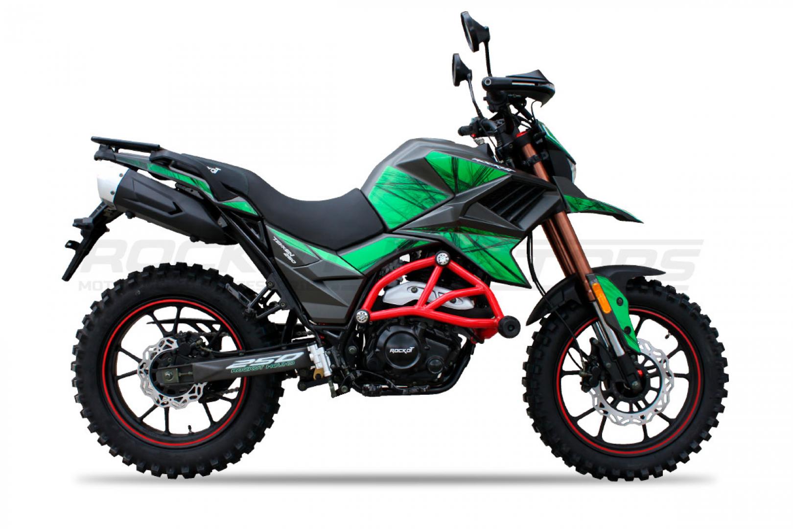 Мотоцикл турэндуро ROCKOT HOUND 250 LUX (зеленый, ЭПТС) pitbikemarket.ru
