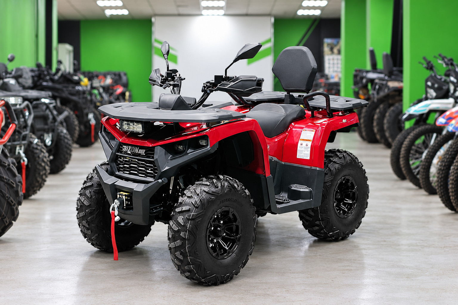 Квадрицикл Bizon YK250 LUX EFI CDI BOSCH ПТС Красный pitbikemarket.ru
