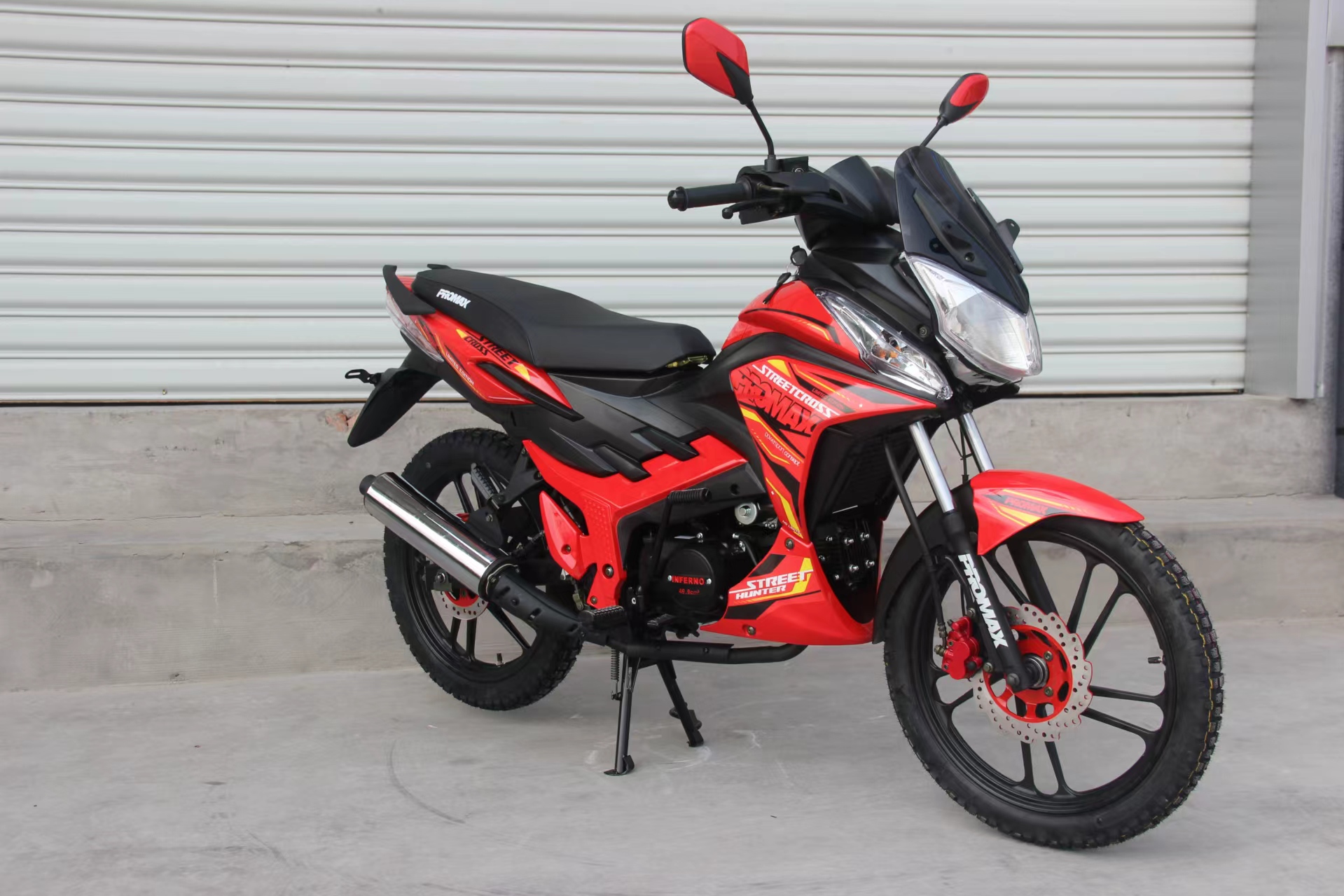 Мопед PROMAX STREET CROSS MAX 150 (49) красно-черный pitbikemarket.ru