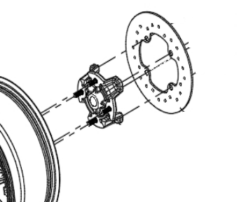 Ступица с тормозным диском для квадроцикла BRC 1000 / QJMotor SFA 600 / SFA 1000 pitbikemarket.ru