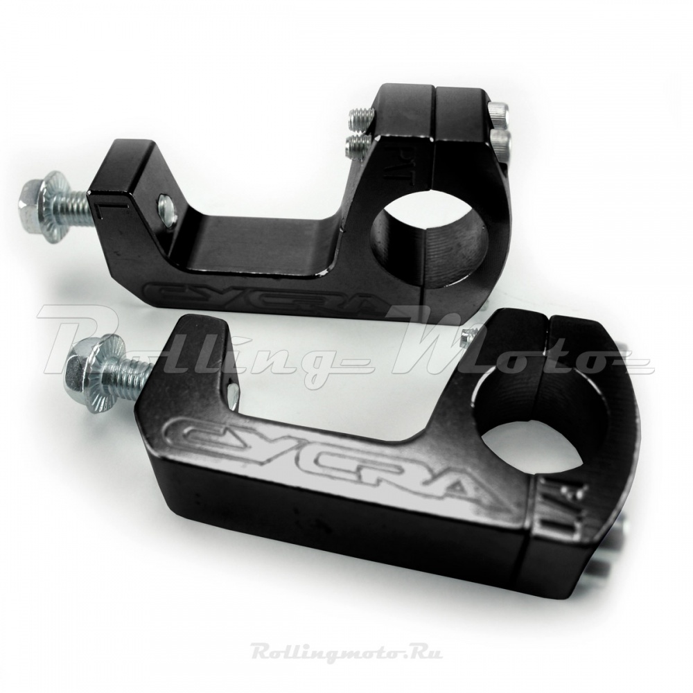 Комплект крепежа для рулей 22 мм (7/8) CYCRA U-CLAMPS T-1 PRO-TAPER черный pitbikemarket.ru