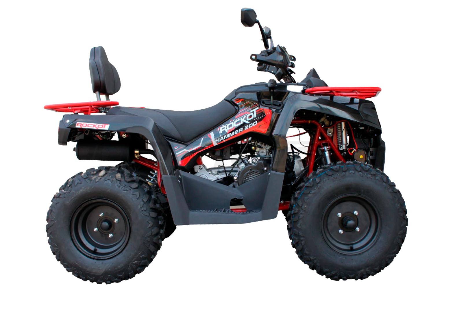 Квадроцикл ROCKOT HAMMER-200 PREMIUM Черный pitbikemarket.ru