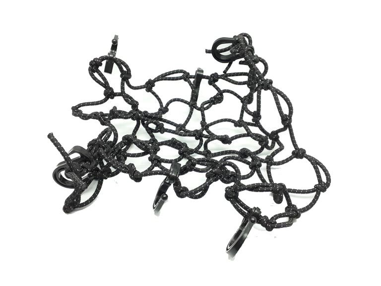 Сетка багажная REXWEAR черная 40х40 (со светоотражающей нитью)  015417 pitbikemarket.ru