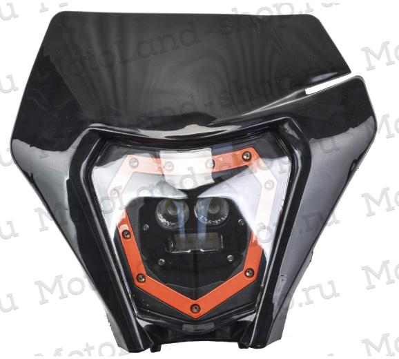 Фара в сборе тип KTM черная Exreme Enduro pitbikemarket.ru