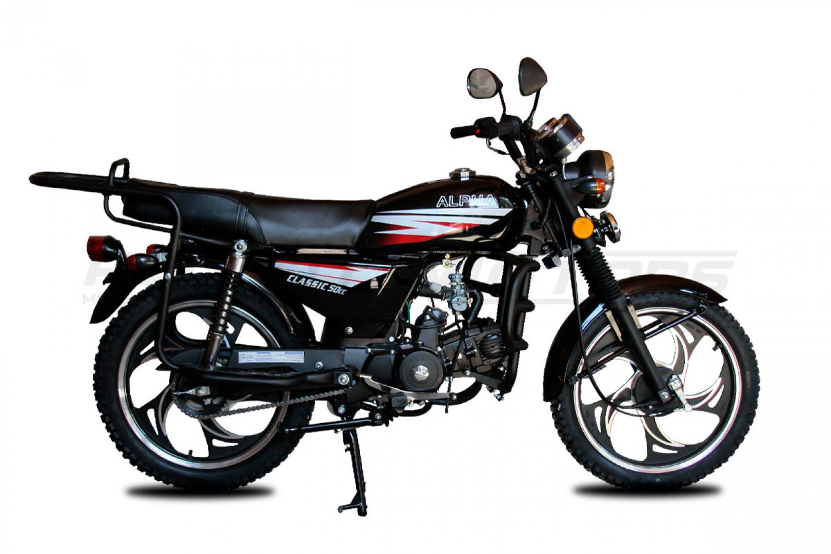 Мопед ROCKOT ALPHA CLASSIC M-11 (черный глянцевый) pitbikemarket.ru