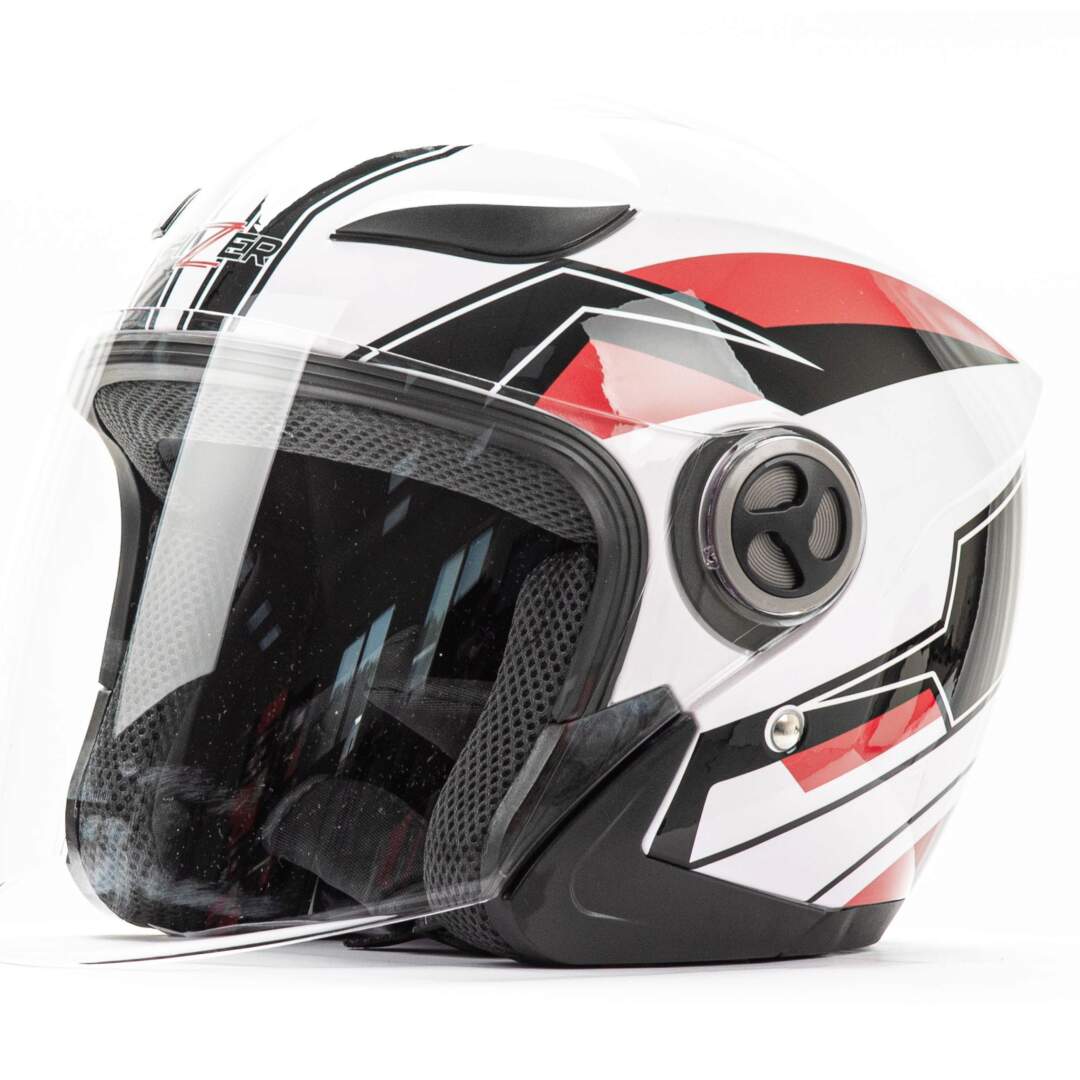 Шлем мото открытый HIZER J219 №1 White, M pitbikemarket.ru